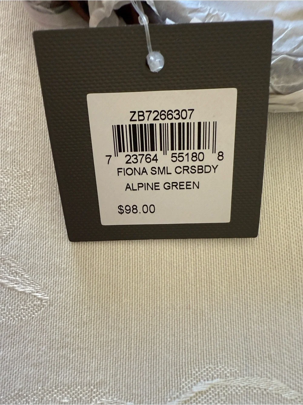 Fossil Fiona Small Leather Crossbody Bag “Alpine Green”